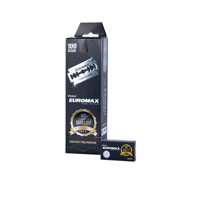 Cuchillas Dobles Platinum Coated Blade Euromax Pack 100Unids