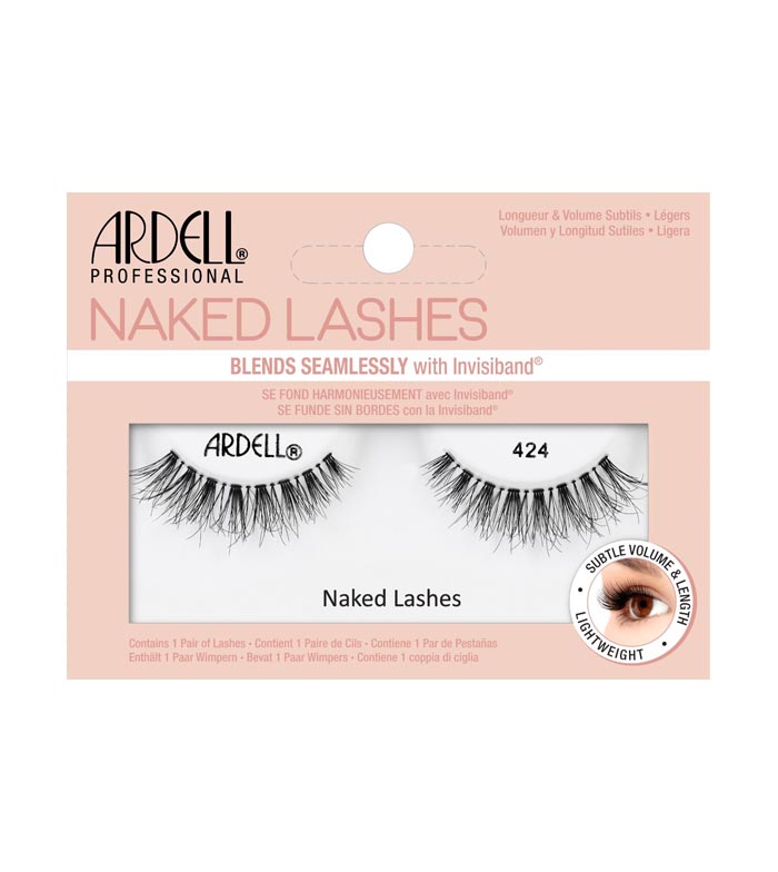 ARDELL PESTAÑAS NAKED LASH 424                                                                                                    (Pestañas con borde acentuado. Acabado de pestaña natural con un sutil volumen y longitud.)