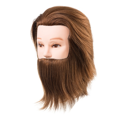 [04908] Cabeza Maniqui Daniel con Barba de cabello natural 15-18 Cm