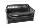 Sillon de espera HYDRUS 2 puestos Negro Brillo 079 (Exterior en aluminio)